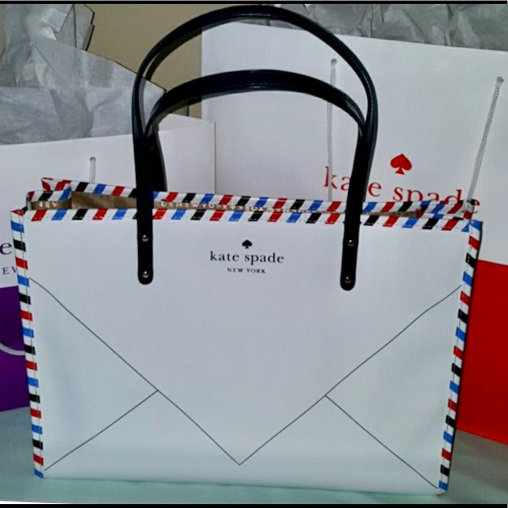 ♠️Kaye Spade NY Air Mail Large Tote Bag MINT♠️